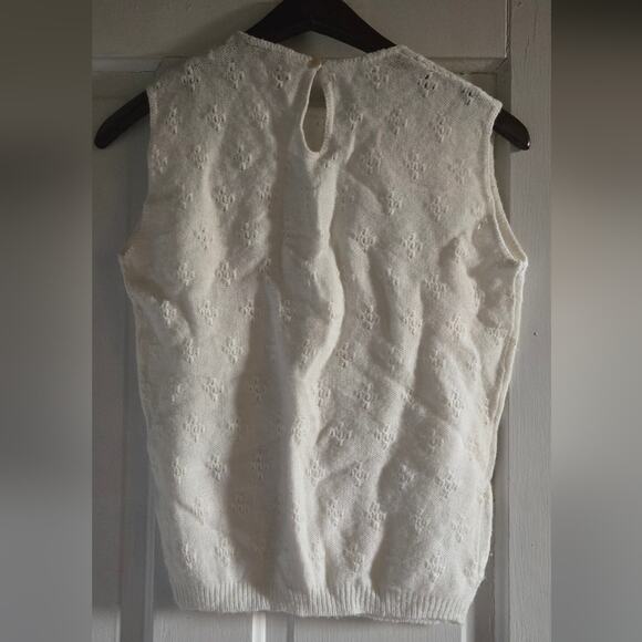 Vintage Turbo Orlon Acrylic sleeveless sweater, approx size M - Picture 2 of 7